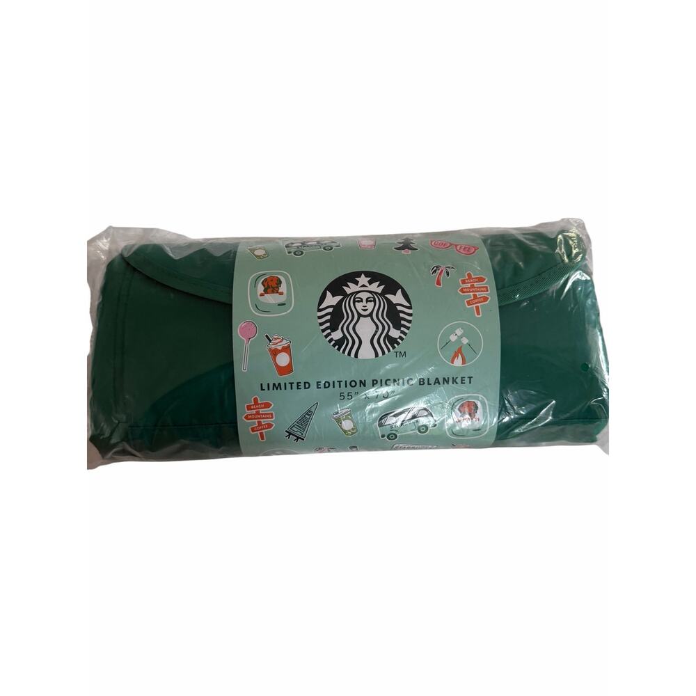 Starbucks Roadtrip Blanket Green NWT